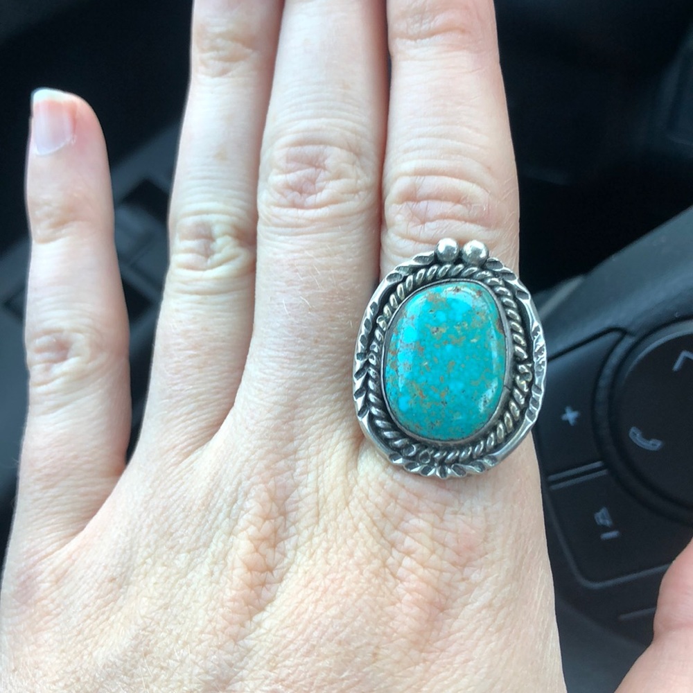 Vintage turquoise sterling ring